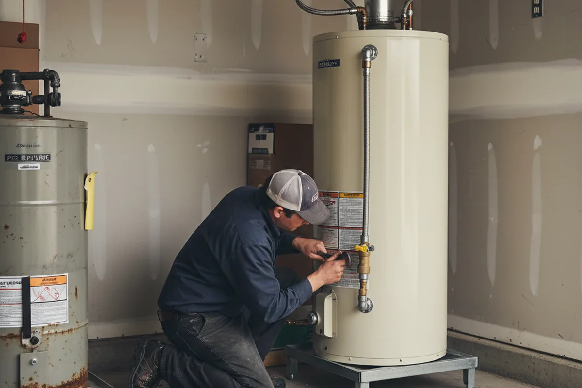 Water heater and shutoff valve replacement in Paulden