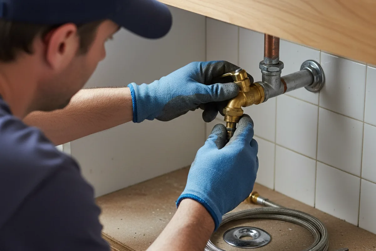 Shutoff valve and fitting work during Emergency Plumbing in Paulden